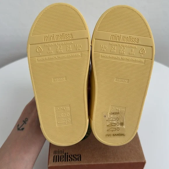 Mini Melissa Basic Blue and Yellow Sneaker 8C - Picture 7 of 10